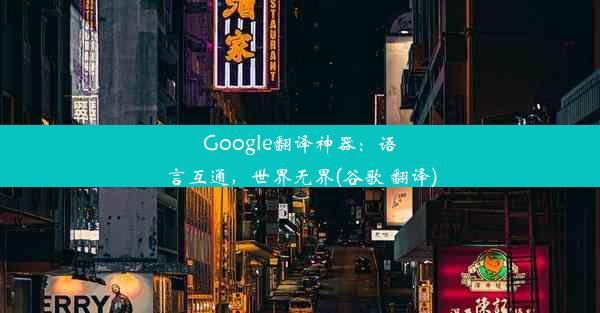 Google翻译神器：语言互通，世界无界(谷歌 翻译)