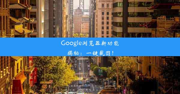 Google浏览器新功能揭秘：一键截图！