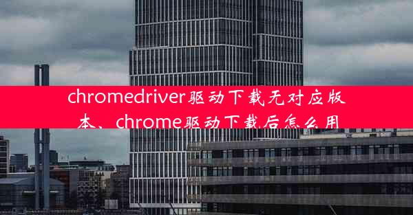 chromedriver驱动下载无对应版本、chrome驱动下载后怎么用