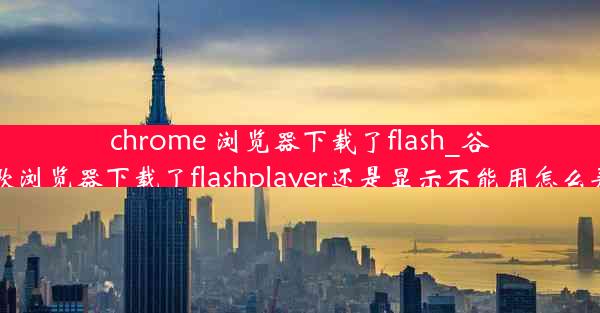 chrome 浏览器下载了flash_谷歌浏览器下载了flashplayer还是显示不能用怎么弄