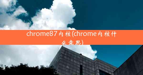 chrome87内核(chrome内核什么意思)