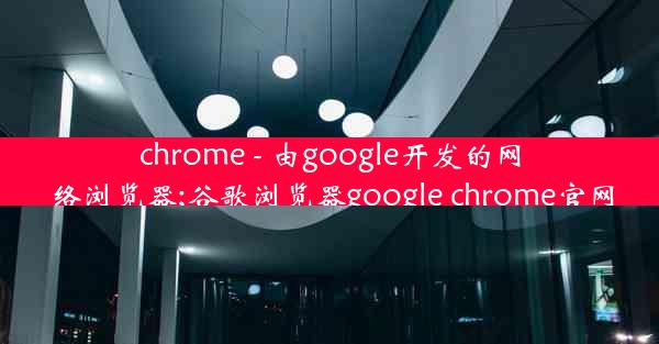 chrome - 由google开发的网络浏览器;谷歌浏览器google chrome官网