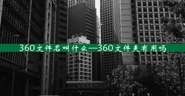 360文件名叫什么—360文件夹有用吗