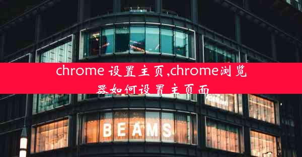 chrome 设置主页,chrome浏览器如何设置主页面