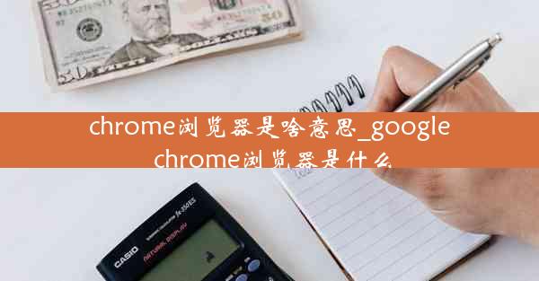 chrome浏览器是啥意思_google chrome浏览器是什么