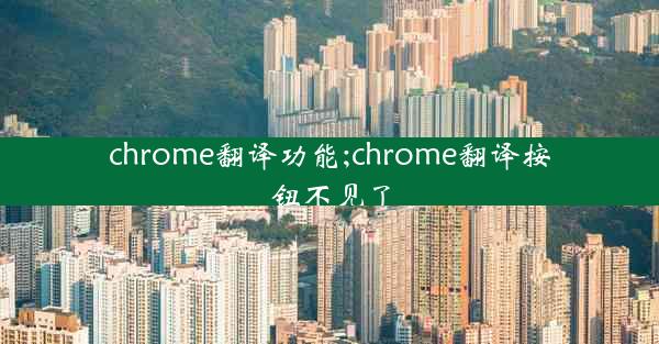 chrome翻译功能;chrome翻译按钮不见了