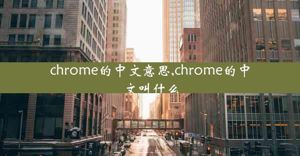 chrome的中文意思,chrome的中文叫什么