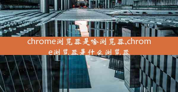 chrome浏览器是啥浏览器,chrome浏览器是什么浏览器