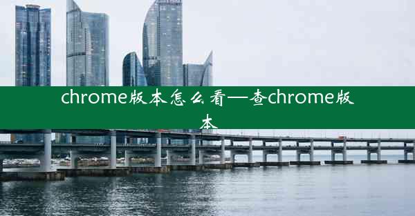 chrome版本怎么看—查chrome版本