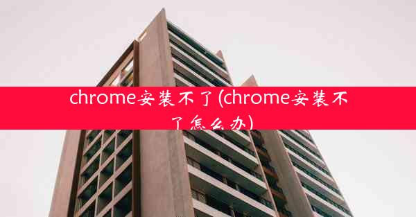 chrome安装不了(chrome安装不了怎么办)