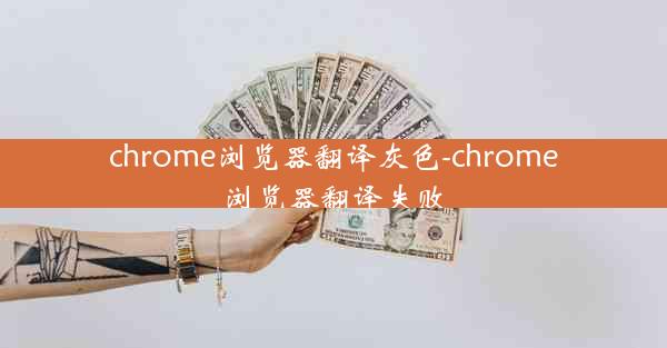 chrome浏览器翻译灰色-chrome浏览器翻译失败