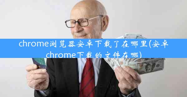 chrome浏览器安卓下载了在哪里(安卓chrome下载的文件在哪)