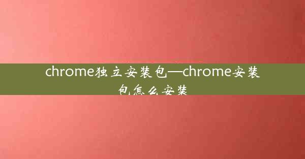 chrome独立安装包—chrome安装包怎么安装